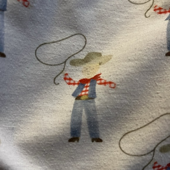 Little Bear Smocks - matching top and bottom pajamas. Lasso Cowboy. 2T - Picture 3 of 3